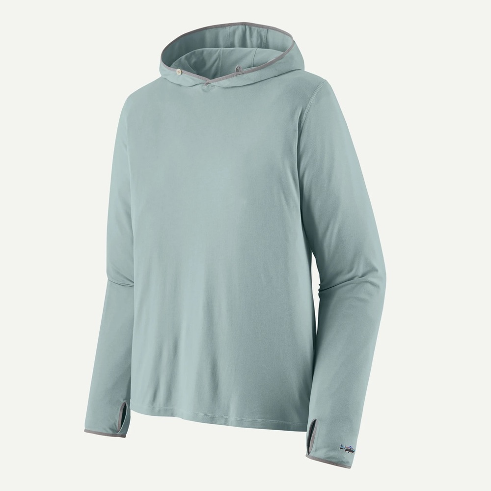SOLD Patagonia Light Blue Hoodie Men's Tropic Comfort Natural Sun Hoody